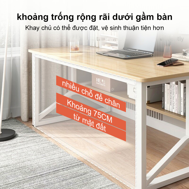 Bàn làm việc bàn học có giá sách Nội Thất thiết kế phong cách hiện đại  mặt gỗ MDF dễ lau chùi | BigBuy360 - bigbuy360.vn