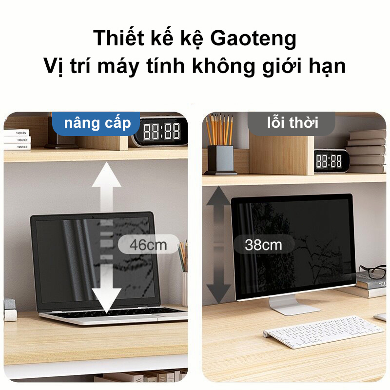 Bàn làm việc bàn học có giá sách Nội Thất thiết kế phong cách hiện đại  mặt gỗ MDF dễ lau chùi | BigBuy360 - bigbuy360.vn