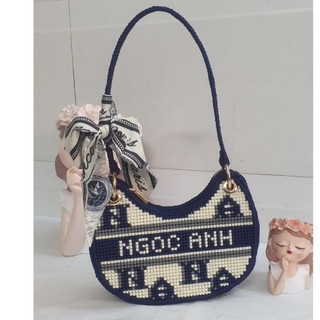 Bộ phụ kiện thêu túi kẹp nách thêu tên(tự làm)
