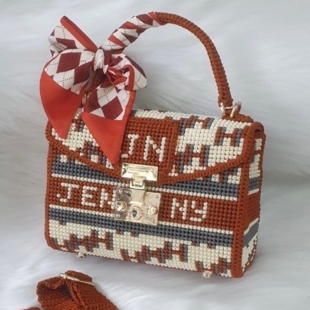 Sét thêu túi Dio nắp chữ