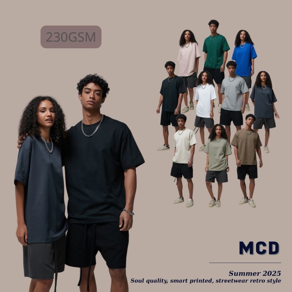 Áo thun OVERSIZE Tee MCD Studio chất liệu cotton lạnh co giãn 2 chiều, UNISEX streetwear, Retro, Địn