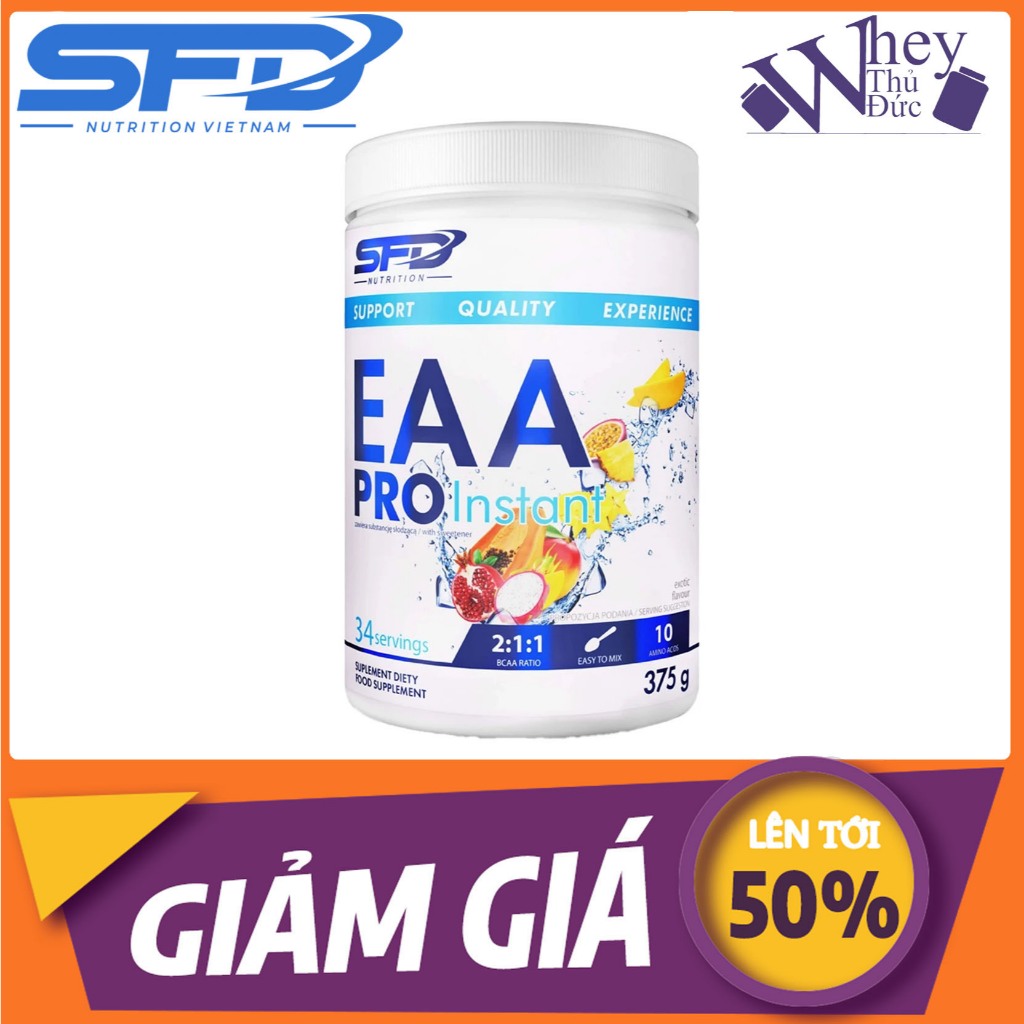 SFD EAA Pro Instant 375g – Hỗ Trợ Phục Hồi Cơ, Chống Dị Hóa Khi Tập Luyện