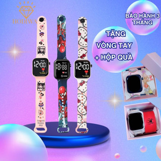  Đồng hồ điện tử led đeo tay bé gái ,bé trai HODIWA hình kuromi,kitty,melody sanrio  -M4 