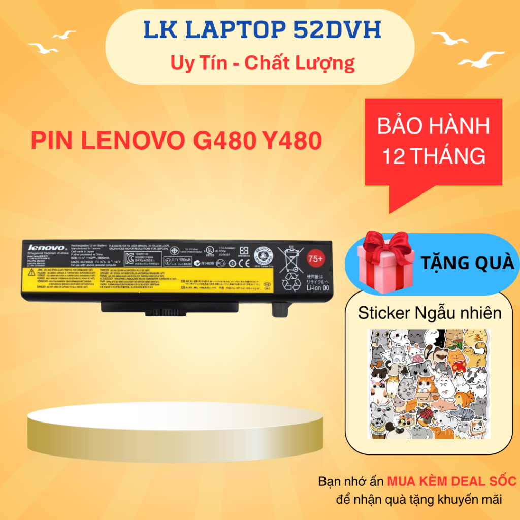 PIN LENOVO G480 Y480 IdeaPad G400 G410 G480 G485 G500 G505 G510 G580 G585 IdeaPad Y470 Y480 Y470