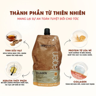 Kem ủ tóc, dầu hấp chứa tinh dầu thiên nhiên phục hồi siêu mềm mượt Tophaneda Color 500ml