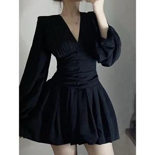 Đầm Dự Tiệc Nữ MIGO Chiết Eo Tay Raplan Dài Cổ Nhọn Bigsize Cow.s.house