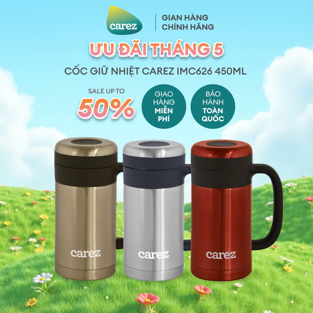 CỐC GIỮ NHIỆT CAREZ 450ml  IMC626SR450N