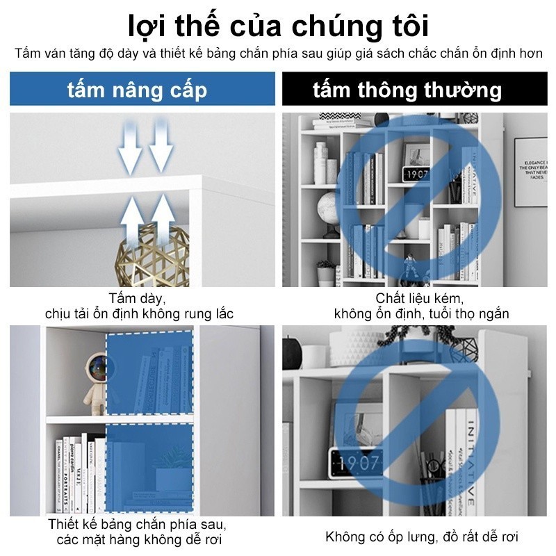 Bmzar Kệ sách gỗ đa năng có khả năng tận dụng không gian cao và đa chức năng trang trí và lưu trữ | BigBuy360 - bigbuy360.vn