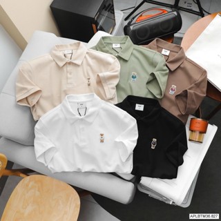 Áo Thun Polo Cộc Tay BTM Hexagonal Bear - Vải Pique Cá Sấu 6 Góc Form Regular - Mã 36.827