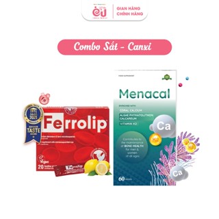Combo 2 sắt canxi cho bà bầu & mẹ sau sinh Ferrolip + Menacal