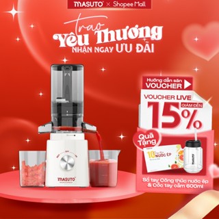 Máy Ép Chậm Masuto Ms Healthy Ép Trái Cây Nguyên Quả Kiệt Bã Dung Tích 0,6L Làm Kem, Làm nước ép