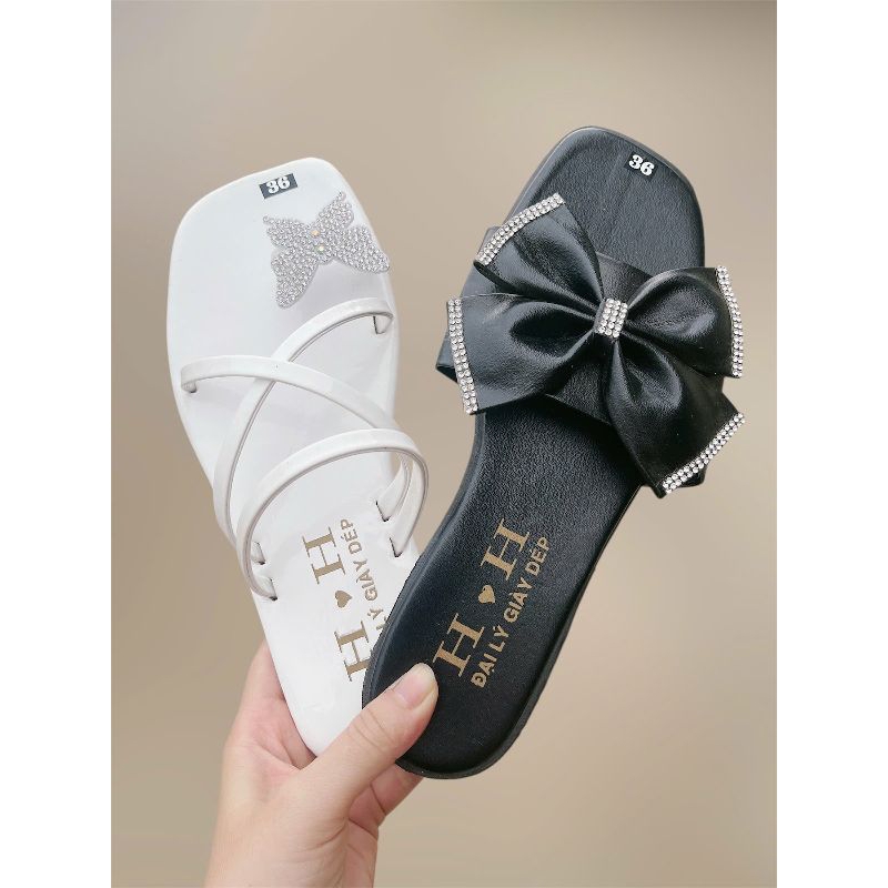 Dép com bo 2 đôi dép xinh dép lê dép nữ S.22.55