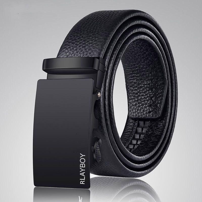 Thắt lưng quần nam cao cấp Rlay boy dây nịt nam thời trang bản 3.5cm da PU phong cách khóa tự động
