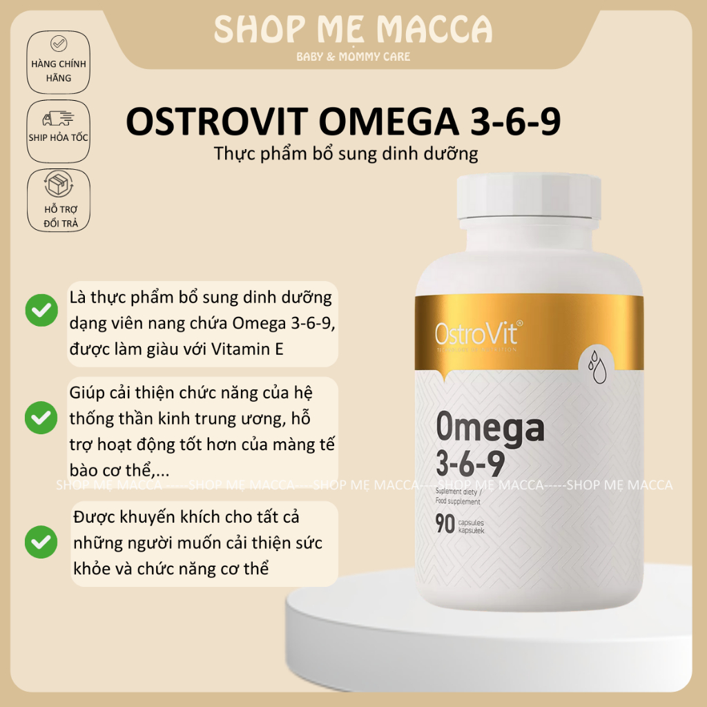 OstroVit Omega 3-6-9 90 viên