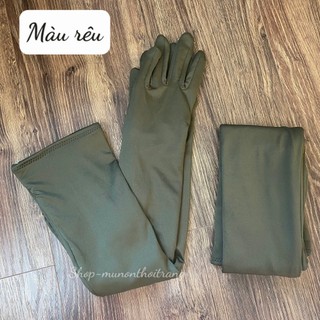 găng tay chống nắng 2 da dài