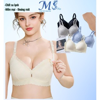 Áo lót bầu có cúc mở cho con bú MS Mombaby chất đúc ren 8806