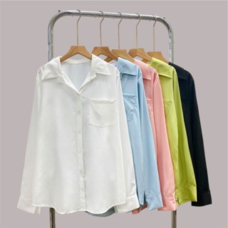 Áo Sơ Mi Dài Tay Bigsize Nữ,Sơ Mi Form Rộng Chất Vải Lụa Mát Thoải Mái Không Nhăn SM20
