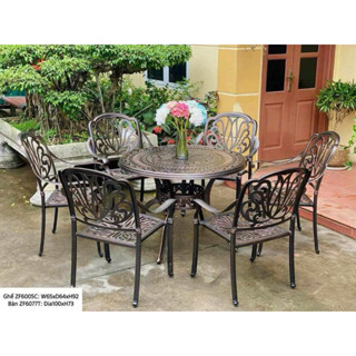 Bàn ghế nhôm đúc sân vườn.