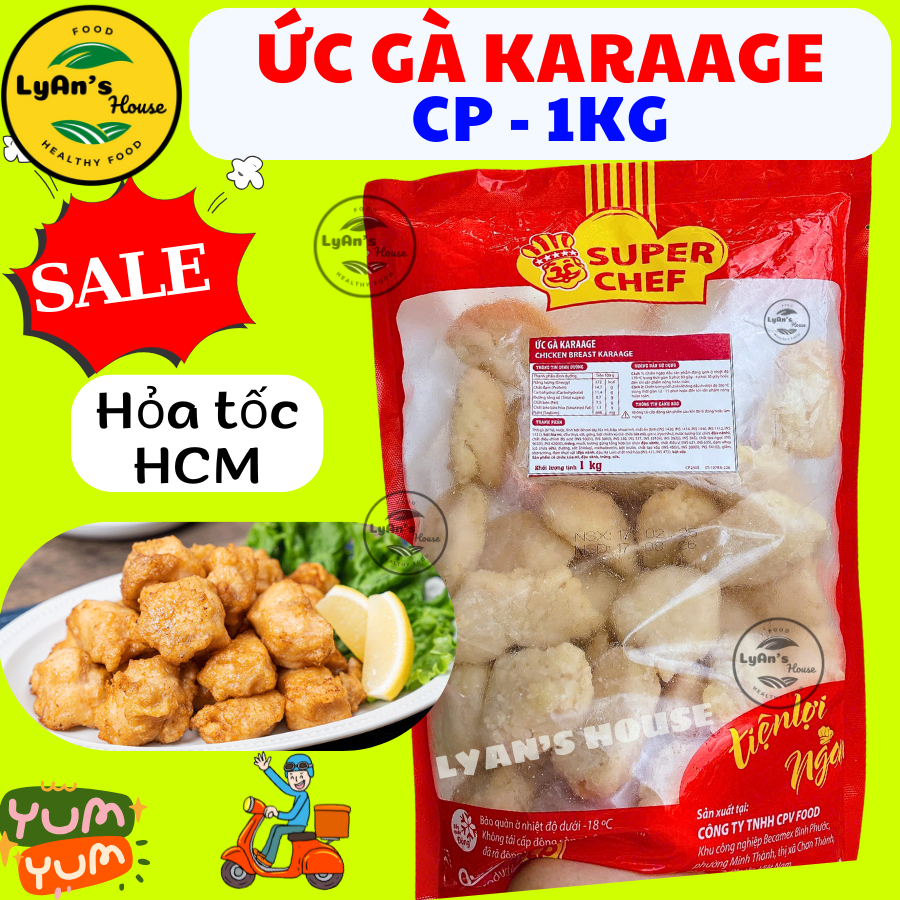   HCM  1kg ỨC Gà KARAAGE CP ăn vặt gymmer eatclean đồ viên chiên gà chiên giòn cp gà rán xiên que An Phát Phát LyAn 
