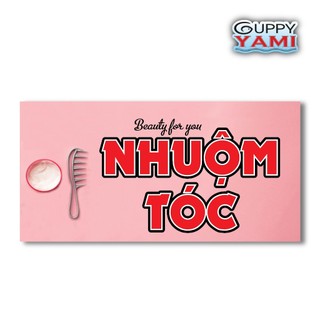 Sticker Trang Trí Tiệm TÓC, TRANG ĐIỂM - Dán Kính, Dán Tường, Độ Dính Cao, Có Khả Năng Chống Nước, KT 30x15cm