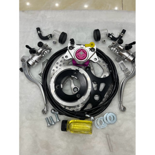 Combo phanh đĩa sau heo 2pis CNC Cá Mập siêu nét gắn xe điện kèm tay phanh A.G.L hàng chuẩn 
