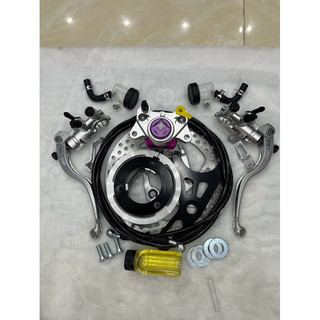  Combo phanh đĩa sau heo 2pis CNC Cá Mập cho xe điện kèm tay phanh A.G.L chuẩn chất lượng. 