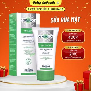  Sữa Rửa Mặt Farmona DERMACOS Anti Acne Deep Cleansing Gel 150ml - Sạch sâu giảm mụn 