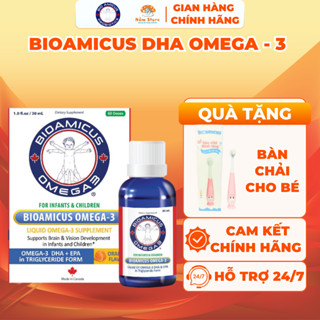 DHA BioAmicus Omega - 3 cho bé hỗ trợ trí não sáng mắt 30mL - Chính hãng đầy đủ giấy tờ