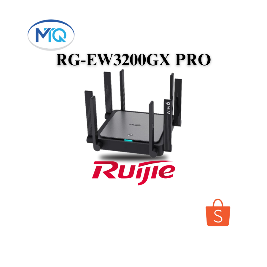 Thiết Bị Mạng Wifi 6 Router wifi 2 băng tần Ruijie Reyee RG-EW3200GX PRO tốc độ 3200Mbps