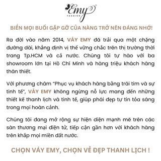 Đầm EMY EM6903 Xoè Đỏ Kết Hạt, Dự Tiệc Sang Trọng Thiết Kế Cao Cấp Cổ Kiểu Cúp Ngực