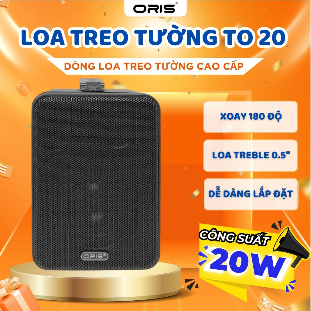 Loa Karaoke ORIS TO-20 - Loa Treo Tường, Loa Phát Nhạc Nền, Loa Hội Nghị, Nhà Hàng, Văn Phòng