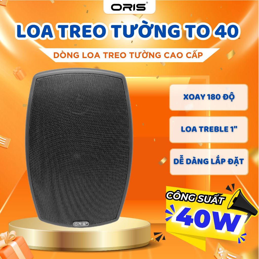 Loa Karaoke ORIS TO-40 / TO-40A - Loa 40W - Loa Cafe, Nhà Hàng, Phòng Họp, Văn Phòng