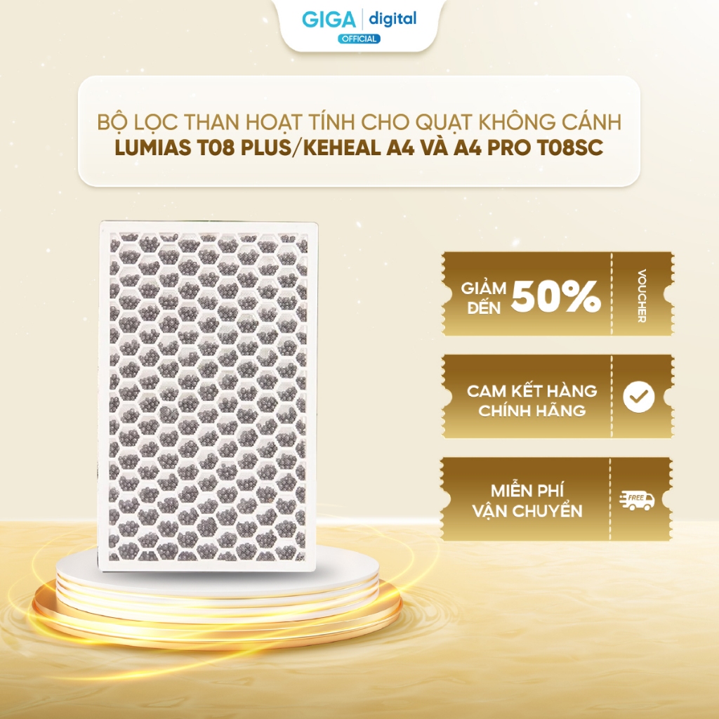 Bộ lọc than hoạt tính cho quạt không cánh Lumias T08 PLUS/ Keheal A4 và A4 Pro T08SC
