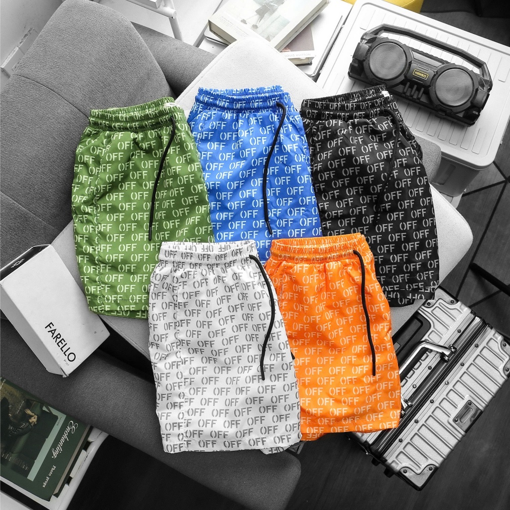 Quần short đi biển chất dù mỏng nhẹ lót lưới , Quần đùi đi biển unisex - 3bros