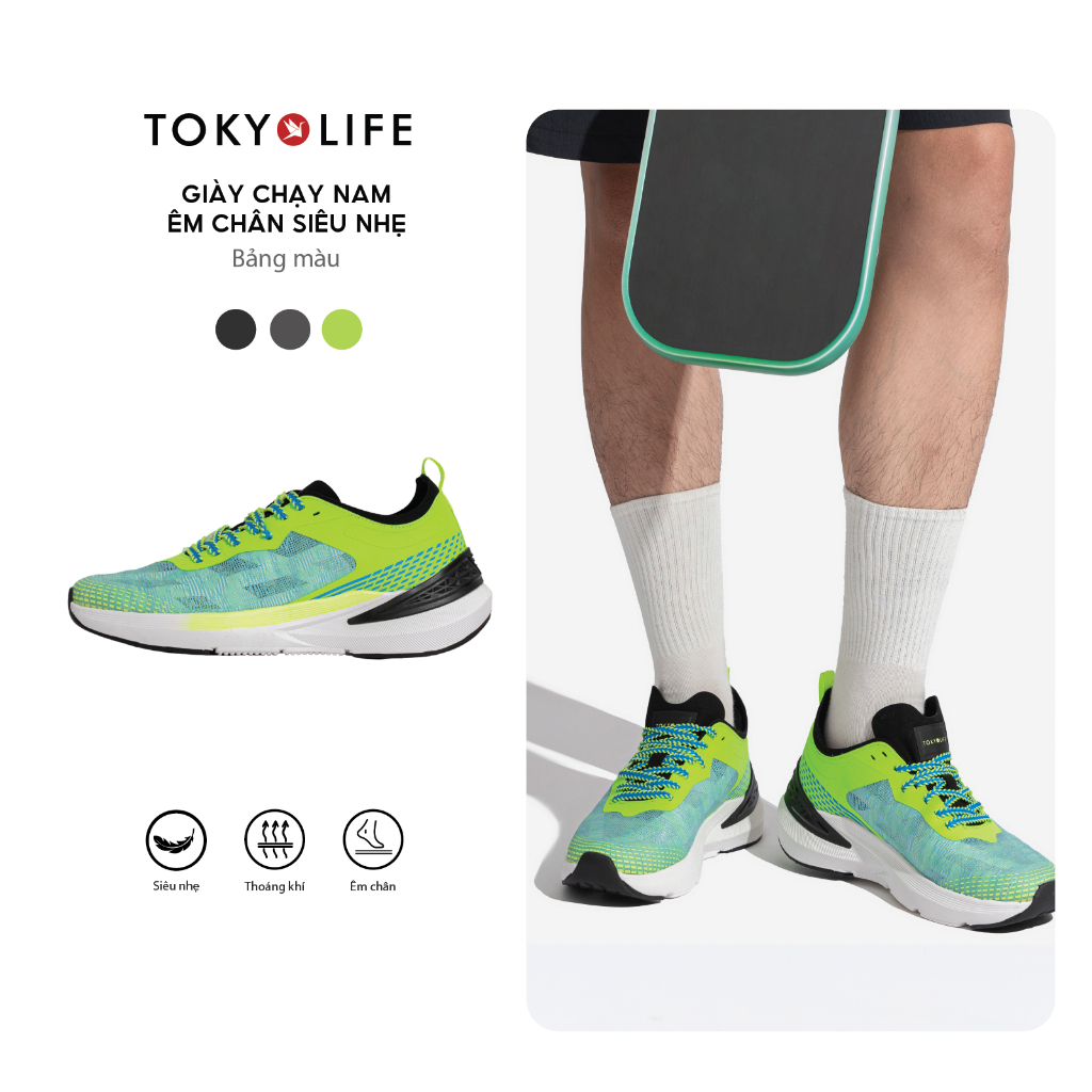 Giày Chạy Thể Thao Nam Kháng Khuẩn Êm Chân Thoáng Khí 40002574 - TOKYOLIFE