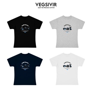 Áo Thun Trơn Nữ Cotton 2 chiều Baby Tee Thoáng Mát Tôn Dáng VEGSIVIR/SWEET BUNNY.