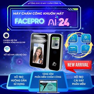 [AI24] mới nhất 2025 Máy chấm công khuôn mặt Ai cao cấp, chấm cực nhạy kết nối wifi,xem giờ nhanh trên máy tặng PHẦN MỀM