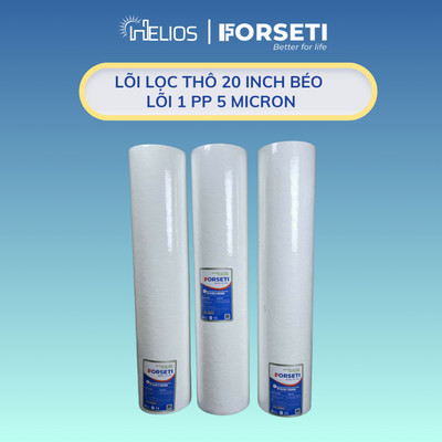 Lõi lọc béo Forseti 20inch đường kính 11cm dùng cho cốc béo 20inch - Lõi PP 5Micron, Cation, CTO bảo vệ nguồn nước đầu