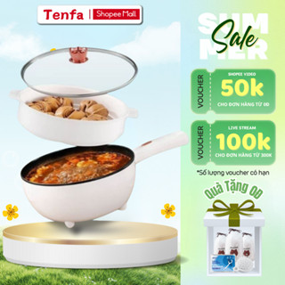 Chảo Điện Mini Đa Năng Chống Dính Dung Tích 3L Nồi Lẩu Điện Có Tay Cầm Dài Điều Chỉnh Nhiệt Độ Nấu 