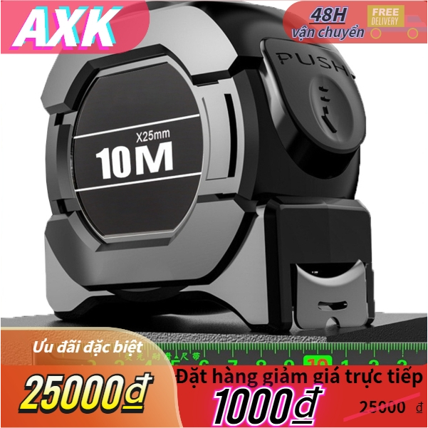 Thước dây thép không gỉ 5m 7.5m 10m thước dây tự động có thể thu vào thước dây huỳnh quang có thể thu vào bằng một phím