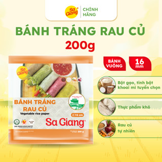 [SA GIANG] - Bánh Tráng Rau Củ Vuông (16cm) 200g