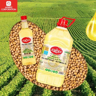 Dầu Đậu Nành Janbee Thùng 5 Lít 4 Chai – Nguyên Chất 100%, Không Trans Fat, Tốt Cho Tim Mạch