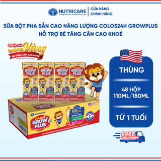 Thùng 48 Hộp Sữa Bột Pha Sẵn GROW PLUS Colos 24h Nutricare Bé Tăng Cân Tăng Cường Đề Kháng Tiêu Hoá Tốt Bé Từ 1 Tuổi