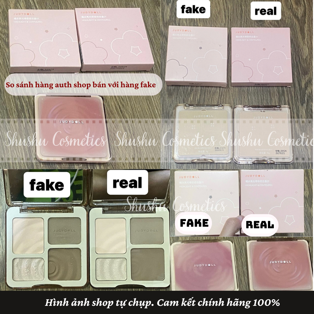 Bảng Phấn Tạo Khối JUDYDOLL Highlight Bắt Sáng Tự Nhiên Lâu Trôi Chống Nước SHUSHU COSMETICS