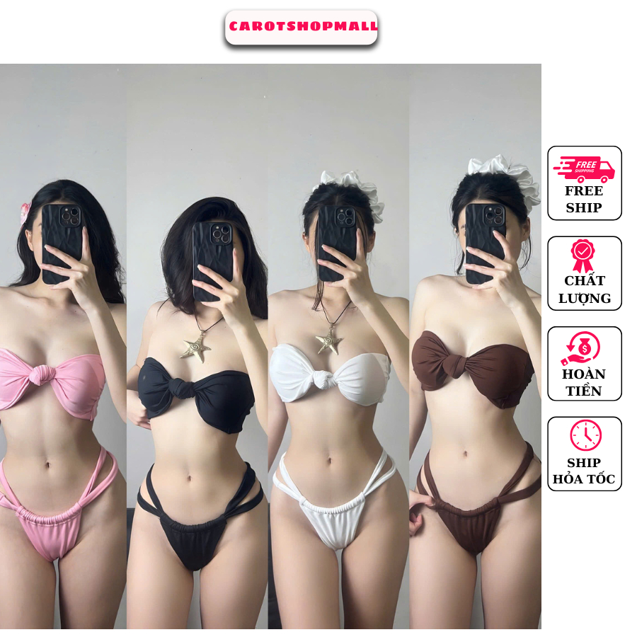 BIKINI Xoắn Ngực Poly Hàn K6131_CAROTSHOPMALL