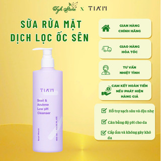  Sữa Rửa Mặt Dịch Lọc Ốc Sên Làm Dịu Và Phục Hồi Dành Cho Da Nhạy Cảm TIA’M Snail & Azulene Low pH Cleanser 400ml 