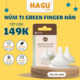Núm ti Green Finger Hàn Quốc chính hãng đủ size S/M/L/LL/LLL [Lắp vừa bình Moy, Tovi,...]