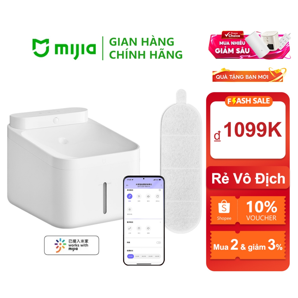 Máy phân phối nước cho thú cưng thông minh không dây Mijia 2 Máy phân phối nước cho mèo Bộ cấp nước 