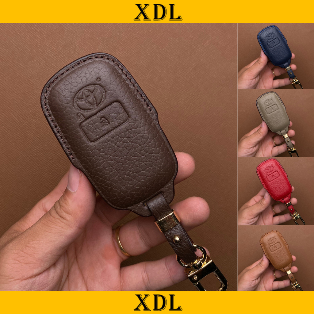  Bao da chìa khoá xe ô tô Toyota RAIZE VELOZ Wigo AVANZA Yaris cros bản 2 nút TOY_F2 