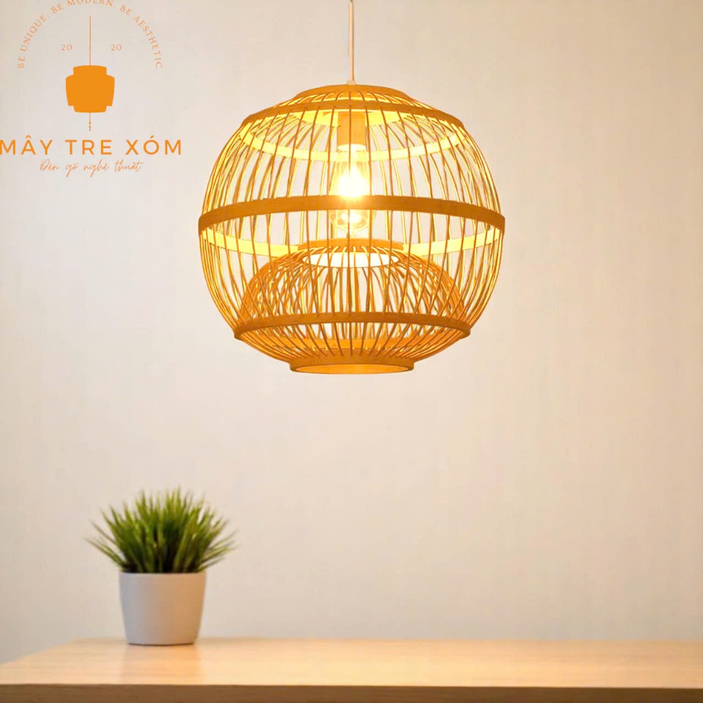 Đèn tăm tre| đèn tre trang trí thả trần